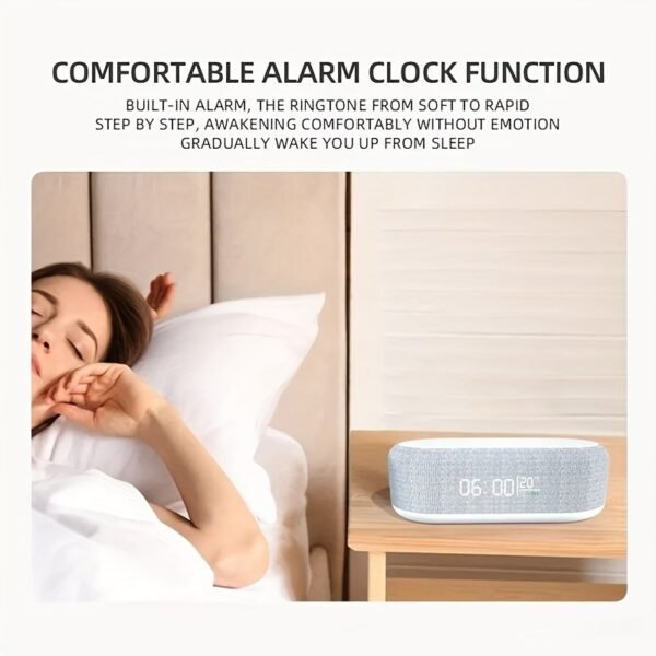 4-in-1 Night Light Alarm Clock with Wireless Charger
