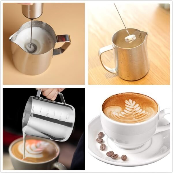 Rechargeable Stainless Steel Milk Frother – 2 Speeds