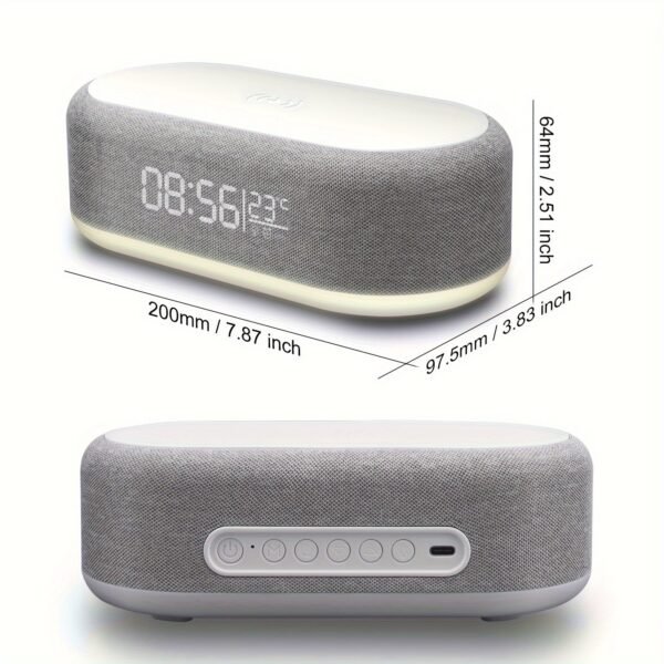 4-in-1 Night Light Alarm Clock with Wireless Charger