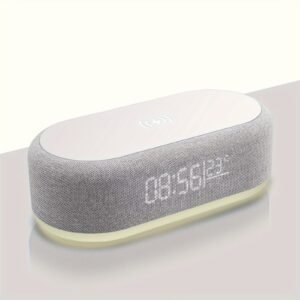 4-in-1 Night Light Alarm Clock with Wireless Charger