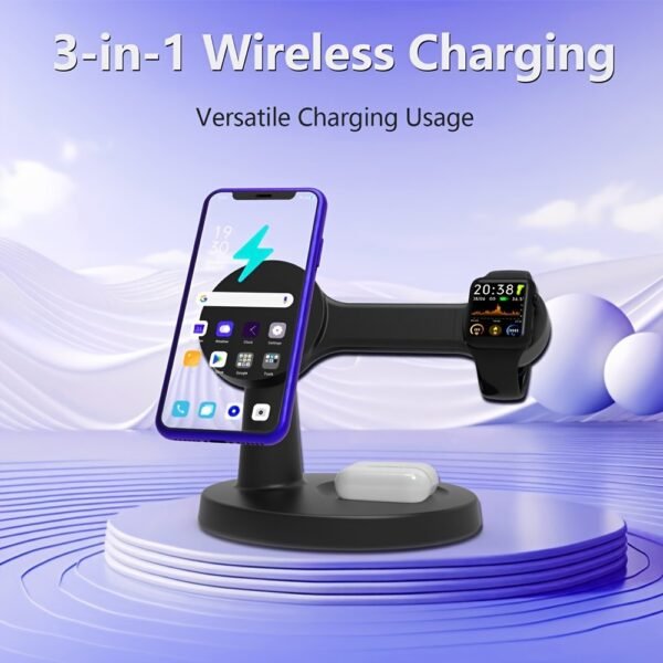 3-in-1 Fast Charging Station with Folding Stand