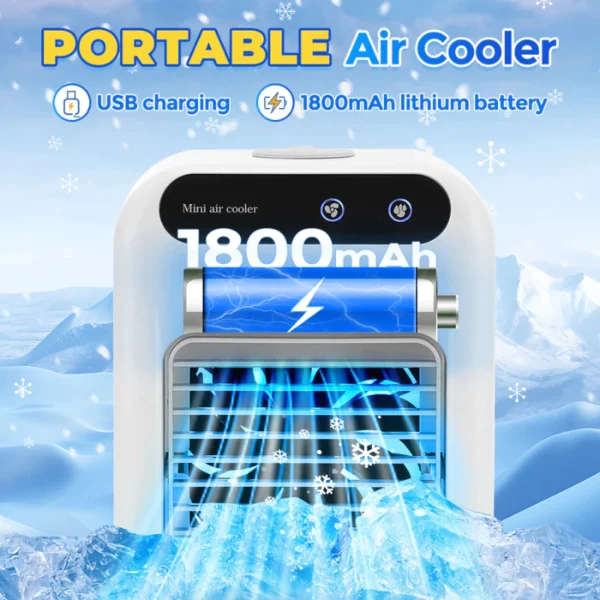 Portable USB Air Cooler & Mist Fan